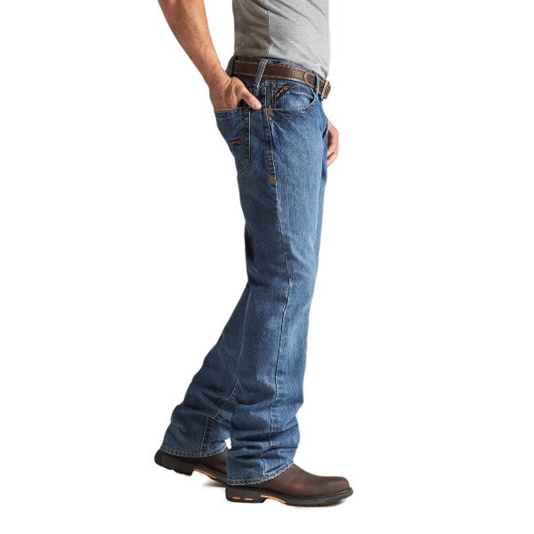 Ariat FR M3 Loose Basic Stackable Straight Leg Jean in flint